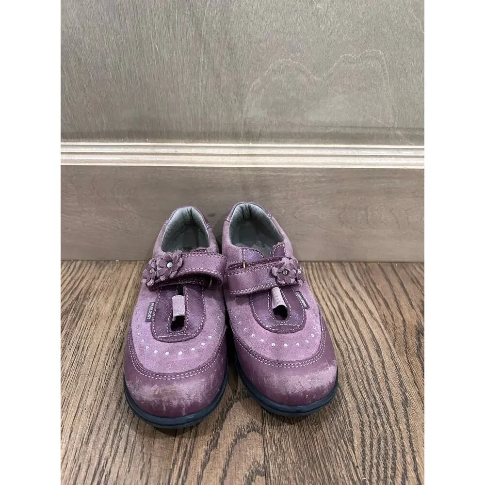 Pablosky Opera Blackberry Purple Suede Mary Jane Flats EU 30 US 12 Preppy Euro